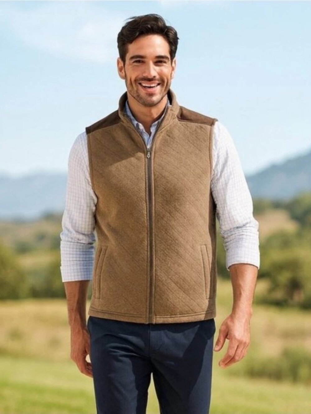 NEW Bonobos Men's Midtown Vest XXL NWT Brown Quilted